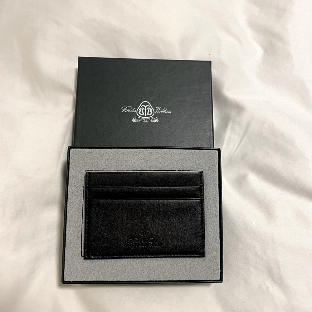 Brooks brothers | black card holder | genuine leather